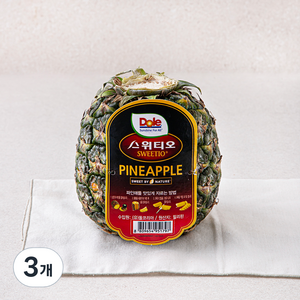 돌 스위티오 실속 파인애플, 700g, 3개