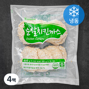 상신 순살 치킨까스 10장 (냉동), 800g, 4팩