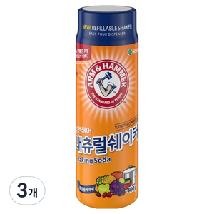 암앤해머 내츄럴쉐이커 베이킹소다, 400g, 3개