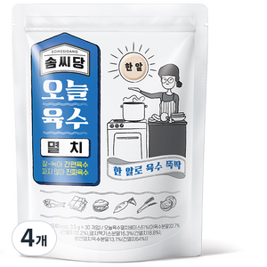 팔도 솜씨당 오늘 육수 멸치, 105g, 4개