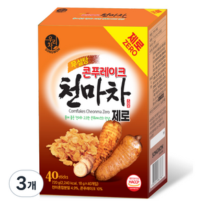 우리차 콘푸레이크 제로 천마차, 3개, 40개입, 18g