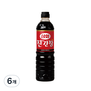 삼화식품 진간장, 900ml, 6개