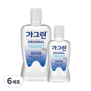 가그린 오리지널 구강청결제 750ml + 250ml, 6세트