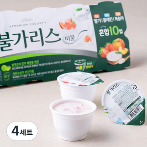 남양유업 떠먹는 불가리스 딸기 85g x 4개 + 플레인 85g x 4개 + 복숭아 85g x 2개, 4세트