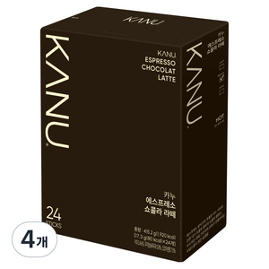 카누 에스프레소 쇼콜라 라떼 원두커피믹스, 24개입, 17.3g, 4개