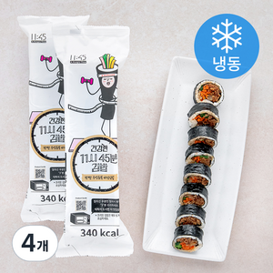 11시45분 단짠 우엉유부 비건 김밥 (냉동), 220g, 4개