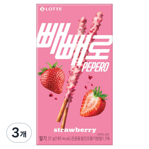빼빼로 딸기, 37g, 3개