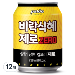 팔도 비락식혜 제로, 238ml, 12개