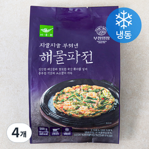 사옹원 부침명장 해물파전 (냉동), 500g, 4개