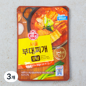 사골부대찌개양념, 140g, 3개