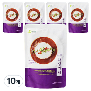 순수람 부드러운 채담카레, 160g, 10개