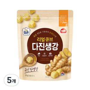 해표 리얼큐브 다진생강, 5개, 23g