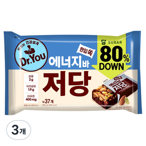 닥터유 한입쏙 에너지바 저당, 380g, 3개