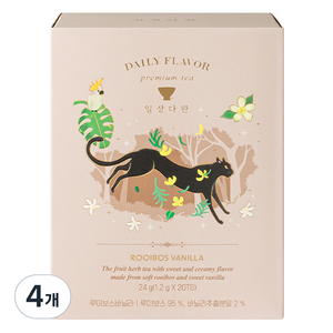 쌍계명차 일상다완 루이보스 바닐라 티, 1.2g, 20개입, 4개