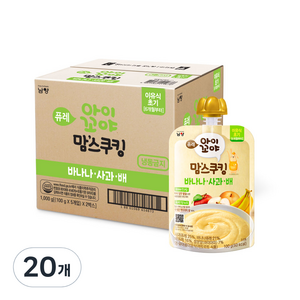 맘스쿠킹 이유식 6개월부터, 100g, 바나나사과배, 20개
