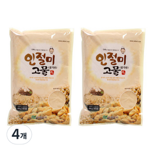 우리보리 인절미 고물 콩가루, 4개, 500g