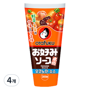 오타후쿠 오코노미 소스, 200g, 4개