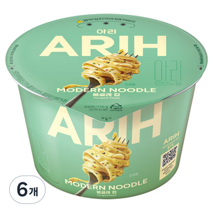 팔도 아리 모던누들 봉골레 컵 115g, 6개