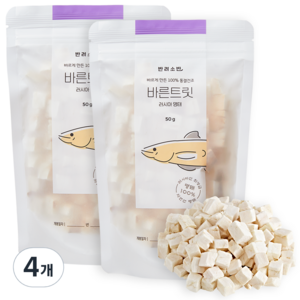 반려소반 바른트릿 강아지 간식, 4개, 명태