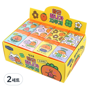 핑크풋 당근 잘나가 지우개 4종 세트, 오렌지, 48개