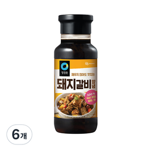 청정원 전통 돼지갈비양념, 500g, 6개