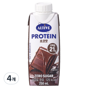 얼티브 프로틴 초코맛, 250ml, 4개