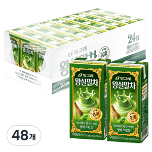 빙그레 왕실말차, 190ml, 48개