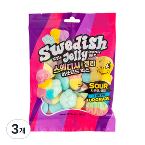 스웨디시 스타일 젤리 어쏘티드 믹스, 120g, 3개
