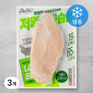 맛있닭 저염 닭가슴살 (냉동), 100g, 1개입, 3개