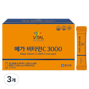 바이탈프로그램 종근당 바이탈 프로그램 메가비타민C 3000 90p, 270g, 3개