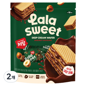 라라스윗 저당 웨하스 헤이즐넛 초코 10p, 80g, 2개