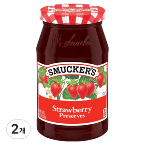 스머커즈 딸기 프리저브 잼, 510g, 2개