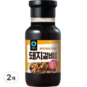 청정원 전통 돼지갈비양념, 280g, 2개