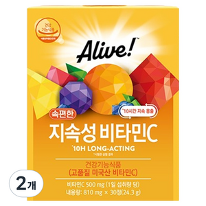 얼라이브 속편한 지속성 비타민C 24.3g, 30정, 2개