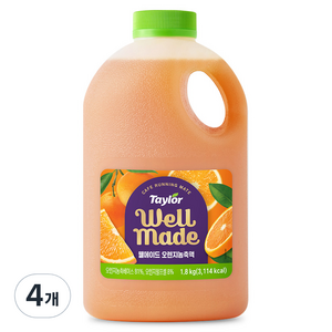 테일러 웰메이드 오렌지 농축액, 1.8kg, 4개