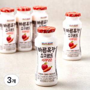 파스퇴르 바른목장 사과당근 요구르트 5입, 500ml, 3개