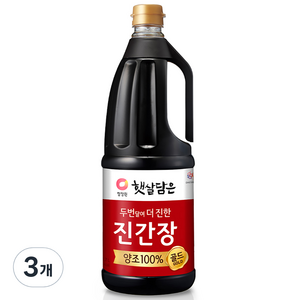 청정원 두번달여 더 진한 진간장 골드, 1.7L, 3개