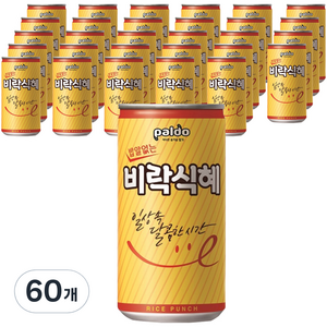 팔도 밥알없는 비락 식혜, 175ml, 60개