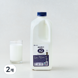 세브란스에이투 연세유업 전용목장 A2 단백 우유, 1.8L, 2개