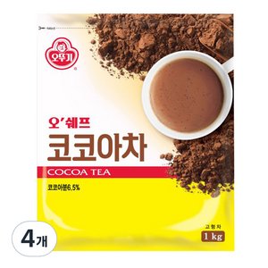 오뚜기 오쉐프 코코아차, 1kg, 1개입, 4개