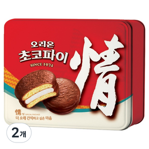 오리온초코파이 틴케이스 12p, 468g, 2개