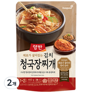 양반 김치 청국장찌개, 460g, 2개