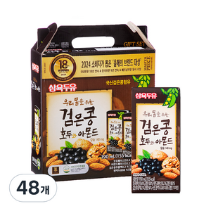 삼육두유 검은콩 호두와 아몬드, 190ml, 48개
