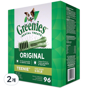 그리니즈 강아지 오리지널 덴탈껌, 오리지널 티니, 765g, 2개