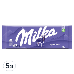 밀카 알프스밀크, 90g, 5개