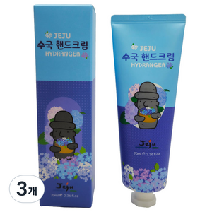 제주갬성 수국 핸드크림, 70ml, 3개