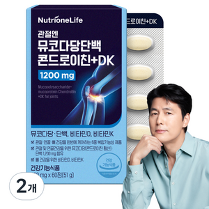 뉴트리원 관절엔 뮤코다당단백 콘드로이친 플러스 DK 1200mg, 60정, 2개