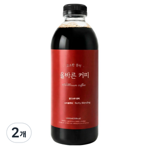 올바른커피 콜드브루 너티 블렌딩 더치커피 원액, 1개입, 1L, 2개