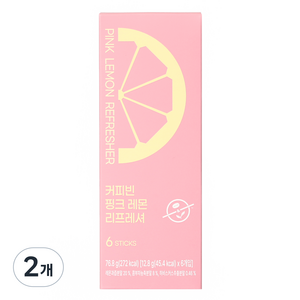 커피빈 핑크 레몬 리프레셔 차 12.8g, 2개, 6개입, 76.8g