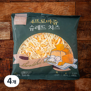 쁘띠구르망 4프로마쥬 슈레드 치즈, 500g, 4개